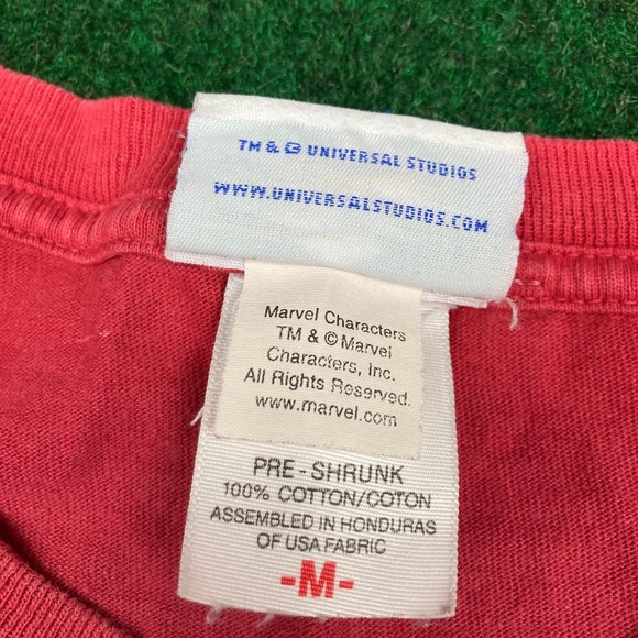 Vintage Spider Man Shirt Mens M Red Universal Studios Ride Promo Marvel 90s Tee - Picture 5 of 12
